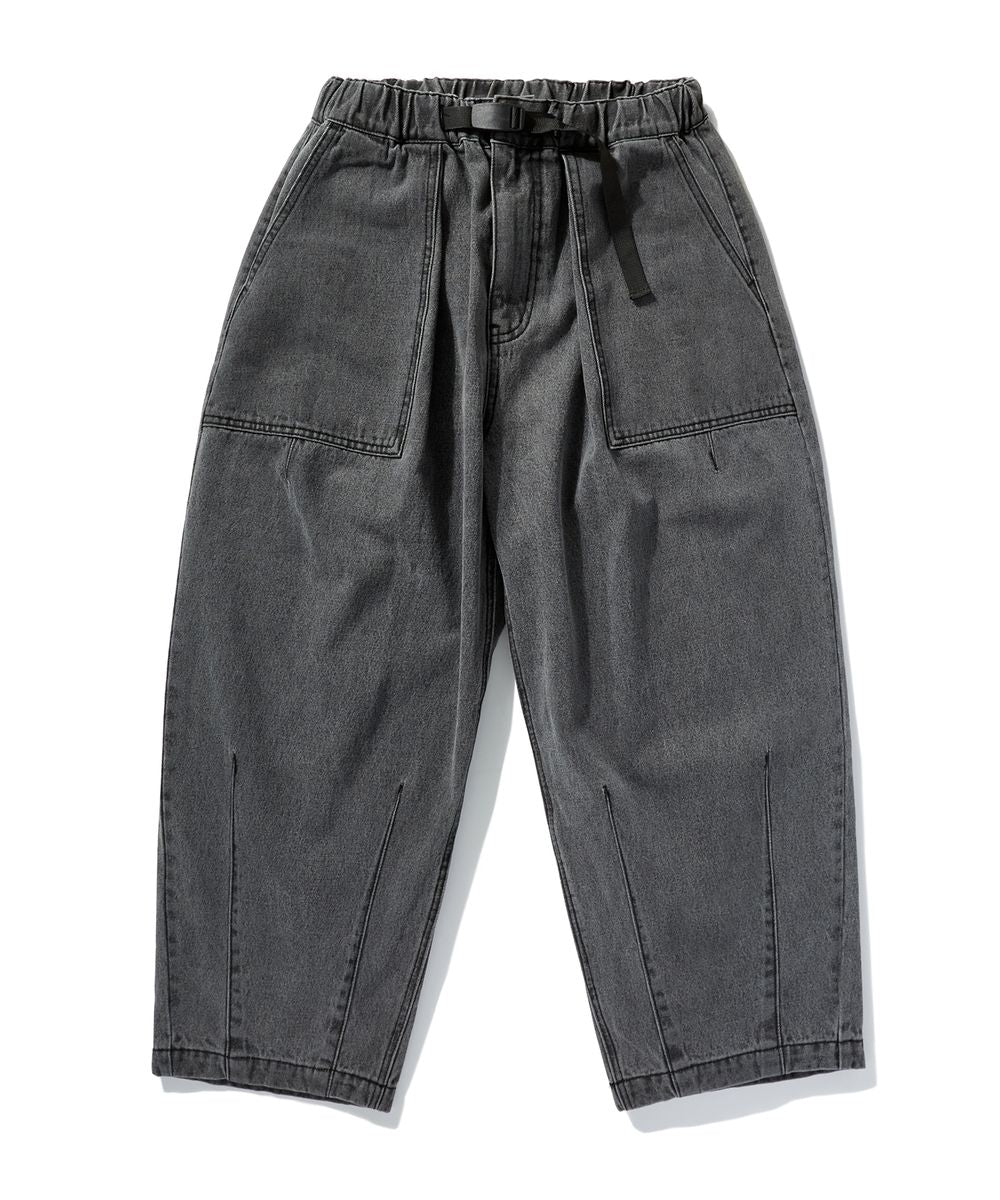 Washed Fatigue Balloon Denim Pants