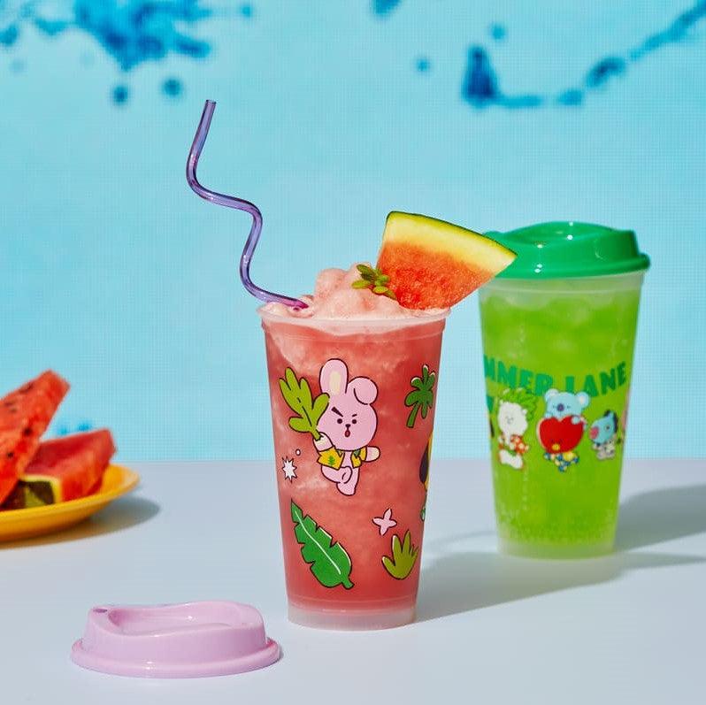 BTS Festa BT21 BABY 夏日雨可重复使用杯套装(3 件)