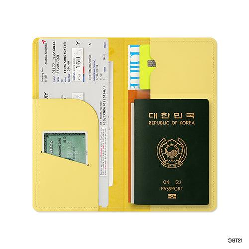 BT21 Minini Leather Patch Passport Cover L size