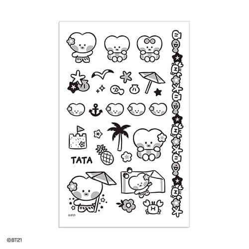Monopoly BT21 Minini Temporary Tattoo Stickers