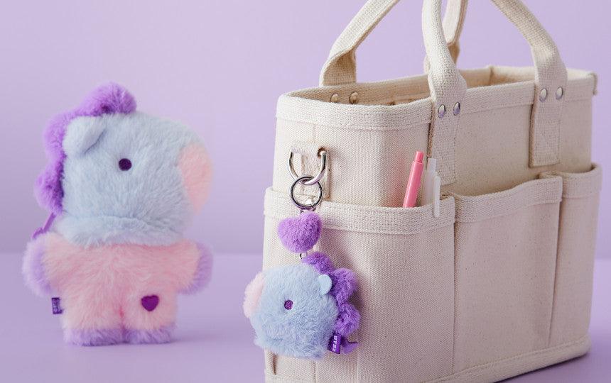 Line Friends BT21 Baby Flat Fur Purple Heart Edition Standing Doll - Kgift.shop