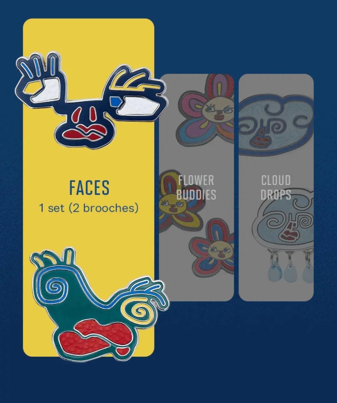 Artist-made Collection V- Brooch Set (Faces) Big Hit