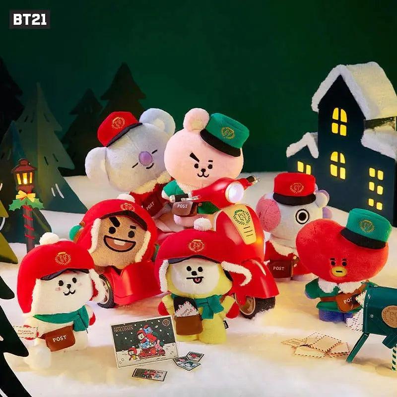 10in KPOP BTS BT21 CHIMMY COOKY TATA Plush Toys Standing Doll Cartoon Cute  Gifts