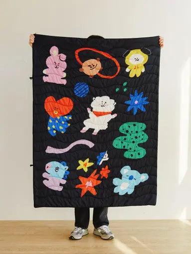 BT21 Winter Quilted Blanket Line Friends