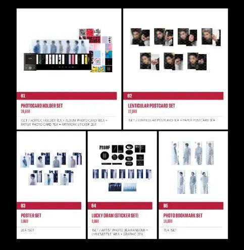 BTS Exhibition Proof Merch- Lenticular Postcard Set Big Hit