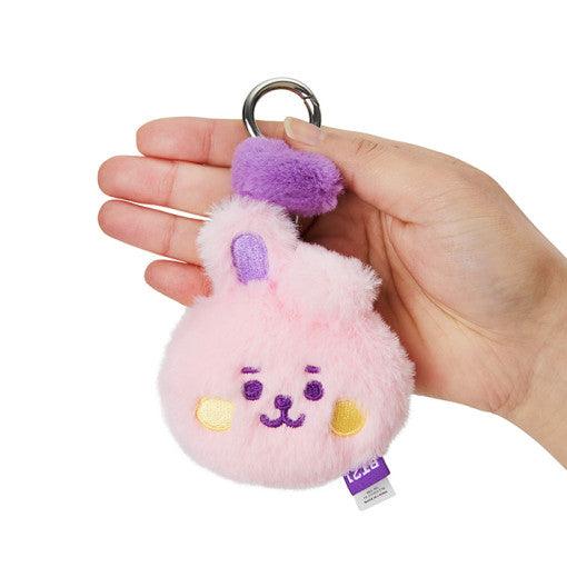 Line Friends BT21 Baby Flat Fur Purple Heart Edition Face Bag Charm Doll - Kgift.shop