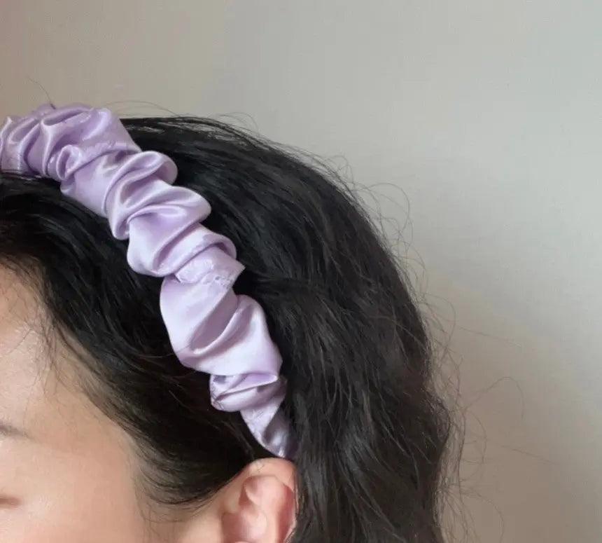 Handmade Traditional Hanbok Fabric Shirring Hairband Lilac Shop Aparte
