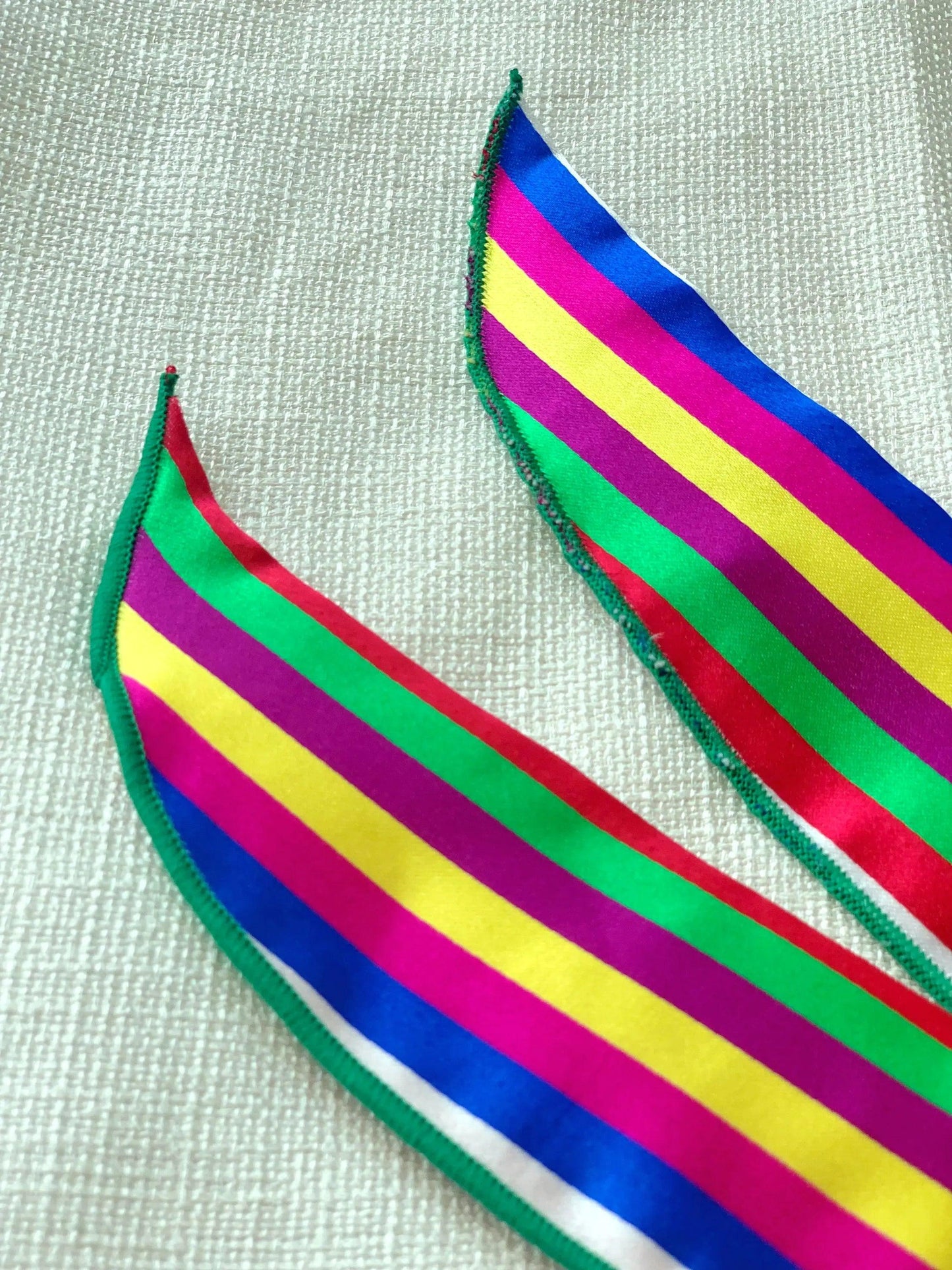 Handmade Traditional Hanbok Fabric Vivid Multicolored stripes Wire Hairband Shop Aparte
