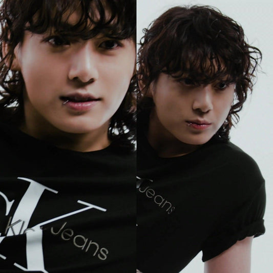 Calvin Klein Men's Regular Fit Monogram Embroidered Logo Short Sleeve T-Shirt Jungkook's Pick! Pre Order