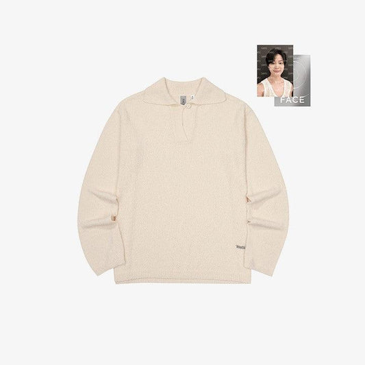 Jimin 'FACE' Official Merch- Knit (Ivory) + Jimin Photocard PO1 - Kgift.shop