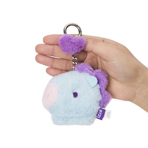 Line Friends BT21 Baby Flat Fur Purple Heart Edition Face Bag Charm Doll - Kgift.shop