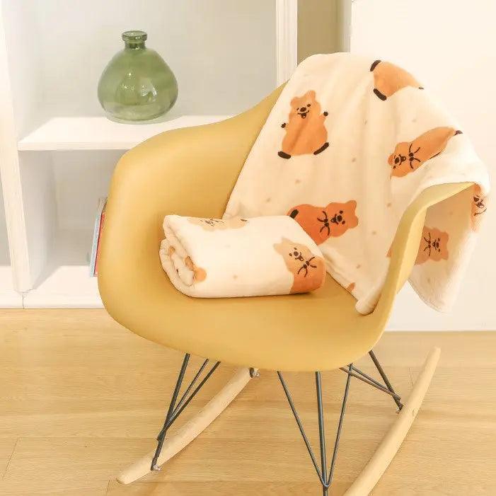 New Fluffy Quokka Microfiber Soft Mink Blanket MochiTown