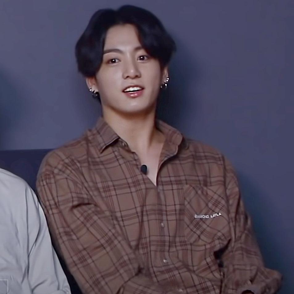 Diamond Layla Endless love Fluff Mood Check 衬衫 S24 Jungkook Pick