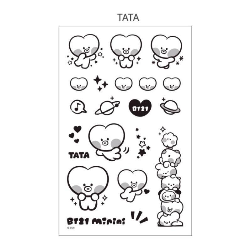 Monopoly x BT21 - Minini Tattoo Sticker - Kgift.shop