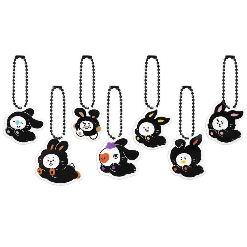Monopoly x BT21 - Acrylic Simple Keyring - Black Rabbit - Kgift.shop
