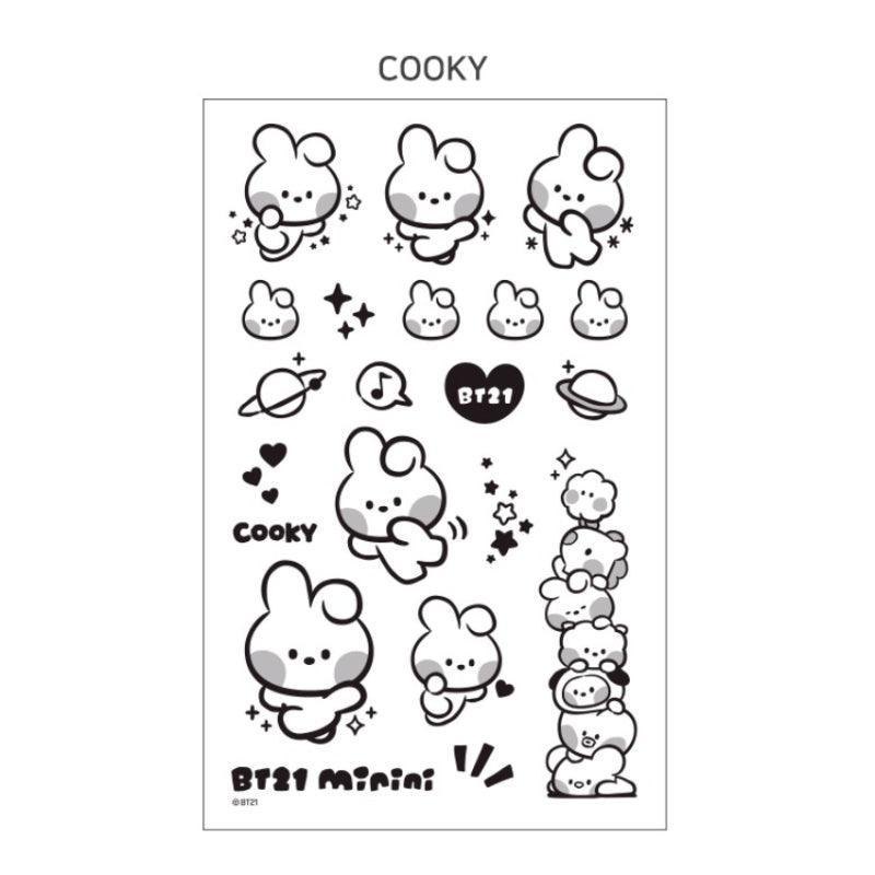 Monopoly x BT21 - Minini Tattoo Sticker - Kgift.shop