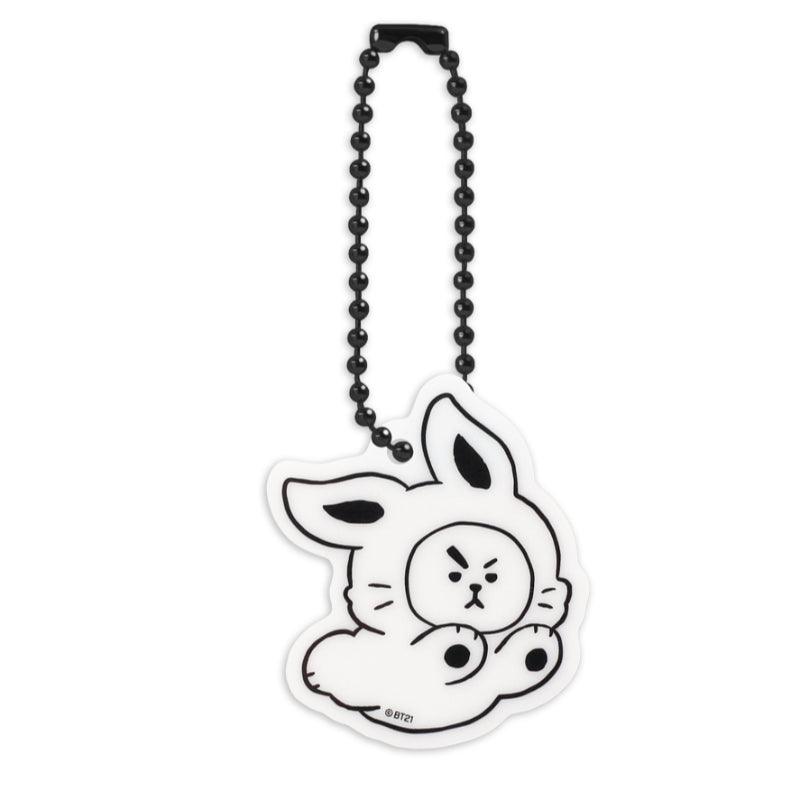Monopoly x BT21 - Acrylic Simple Keyring - Black Rabbit - Kgift.shop