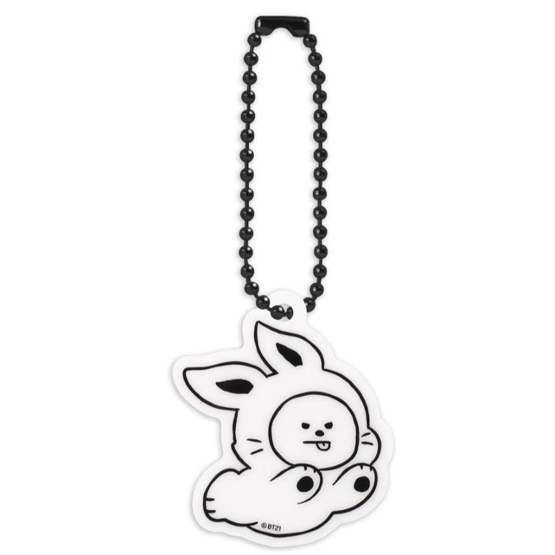 Monopoly x BT21 - Acrylic Simple Keyring - Black Rabbit - Kgift.shop