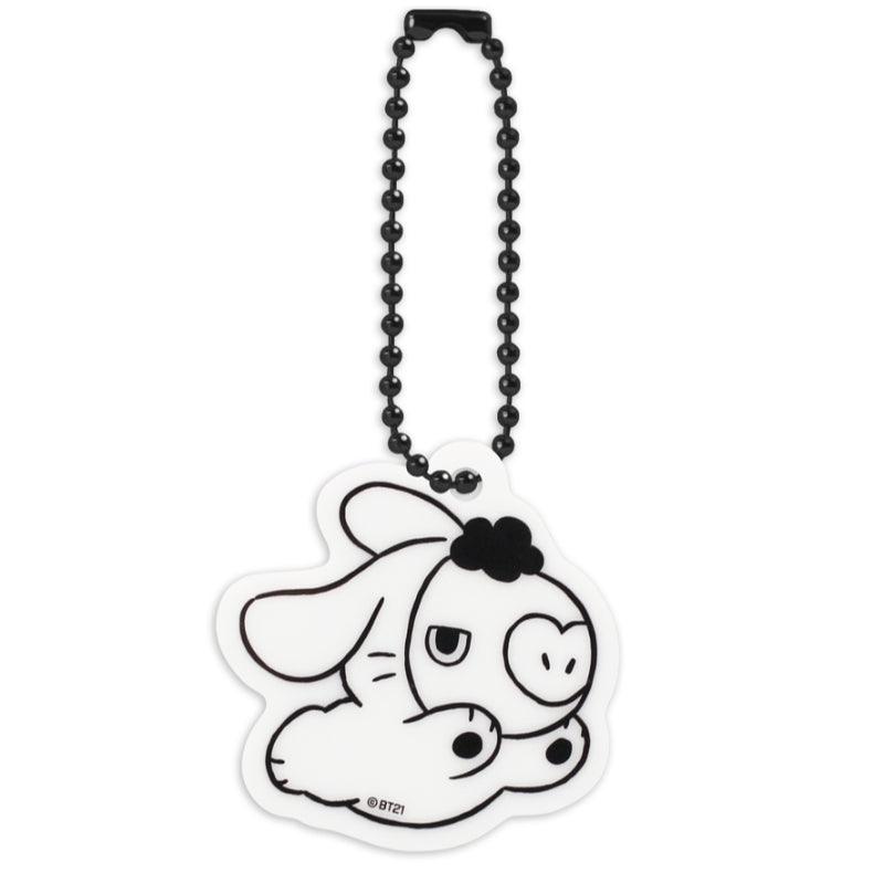 Monopoly x BT21 - Acrylic Simple Keyring - Black Rabbit - Kgift.shop