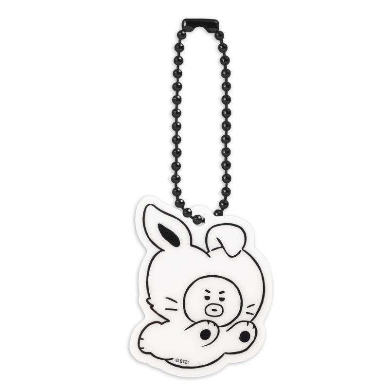Monopoly x BT21 - Acrylic Simple Keyring - Black Rabbit - Kgift.shop