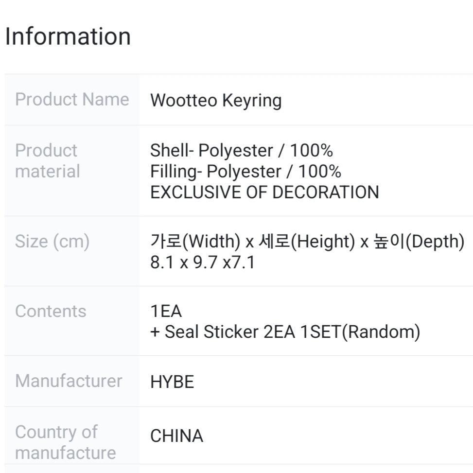 Wootteo Keyring Big Hit