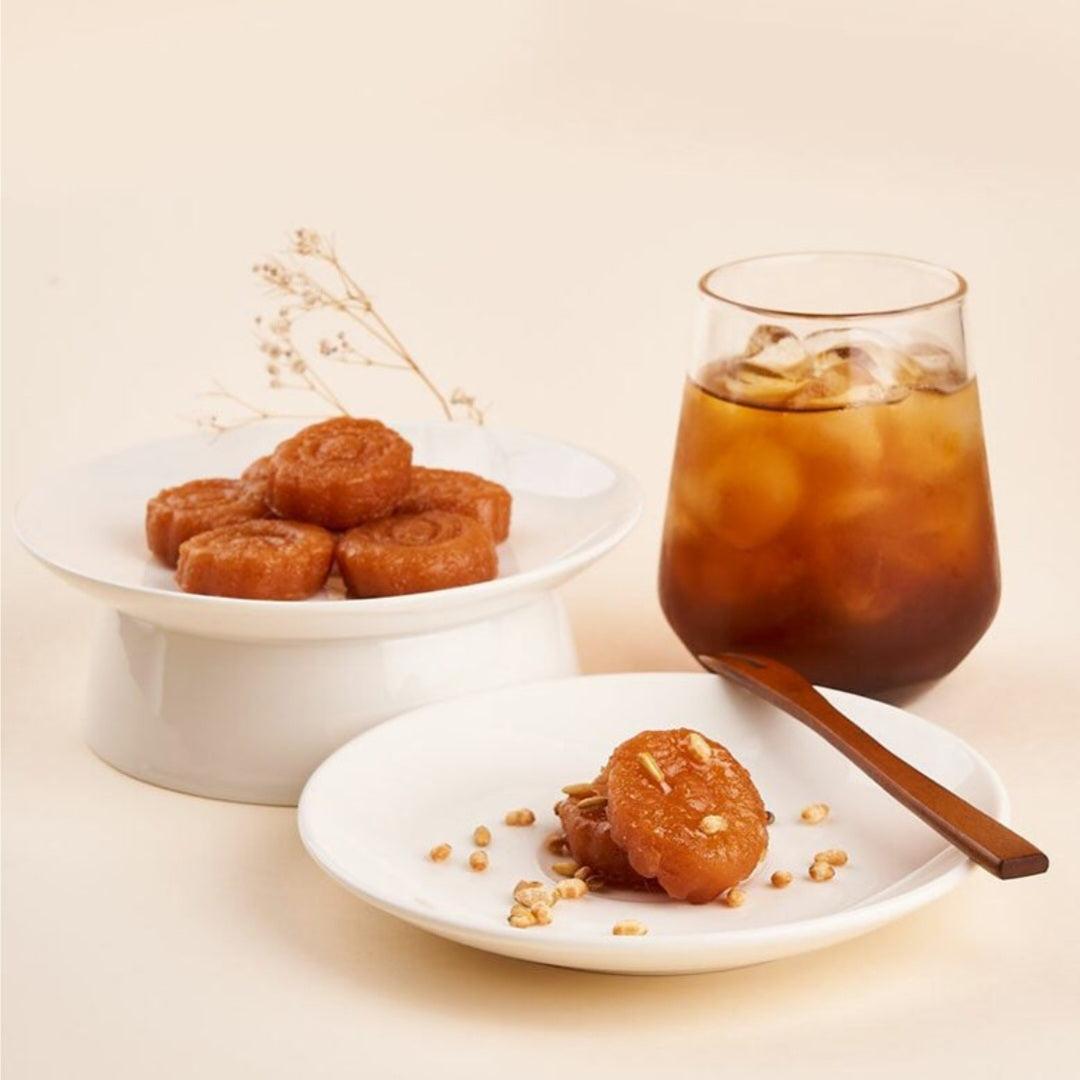 Traditional Korean Honey Cookies Yakgwa Seen on Jinny's Kitchen