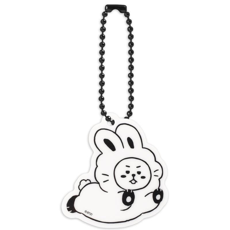 Monopoly x BT21 - Acrylic Simple Keyring - Black Rabbit - Kgift.shop
