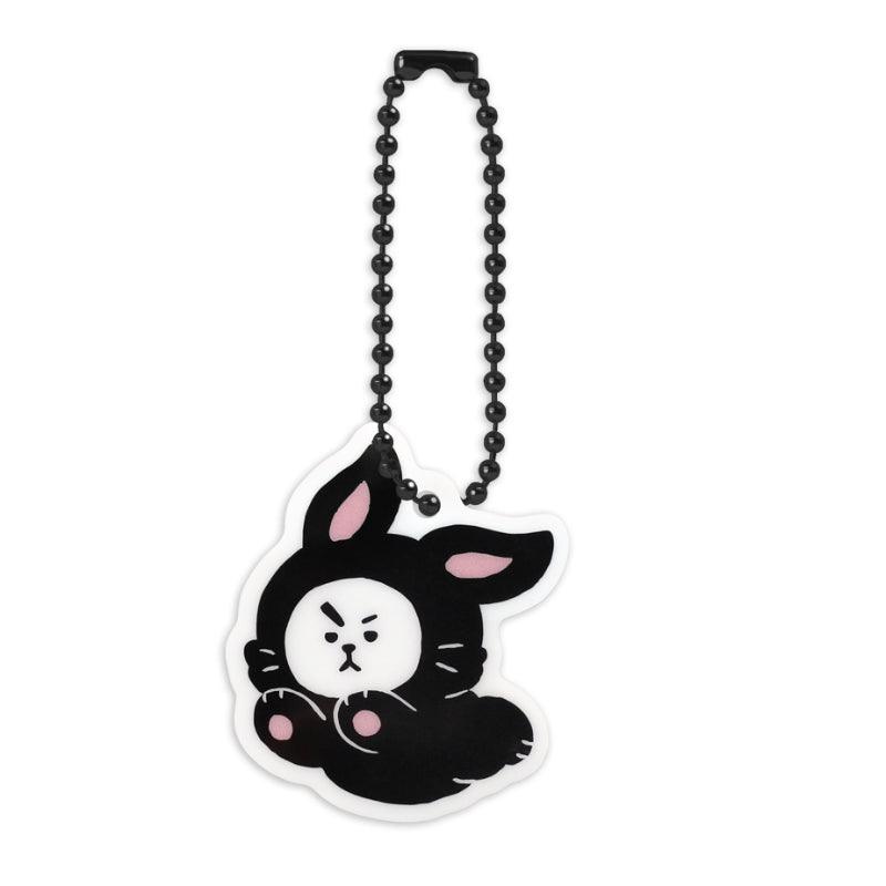 Monopoly x BT21 - Acrylic Simple Keyring - Black Rabbit - Kgift.shop