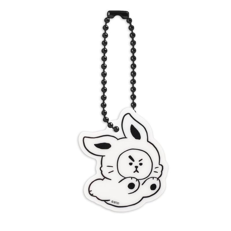 Monopoly x BT21 - Acrylic Simple Keyring - Black Rabbit - Kgift.shop