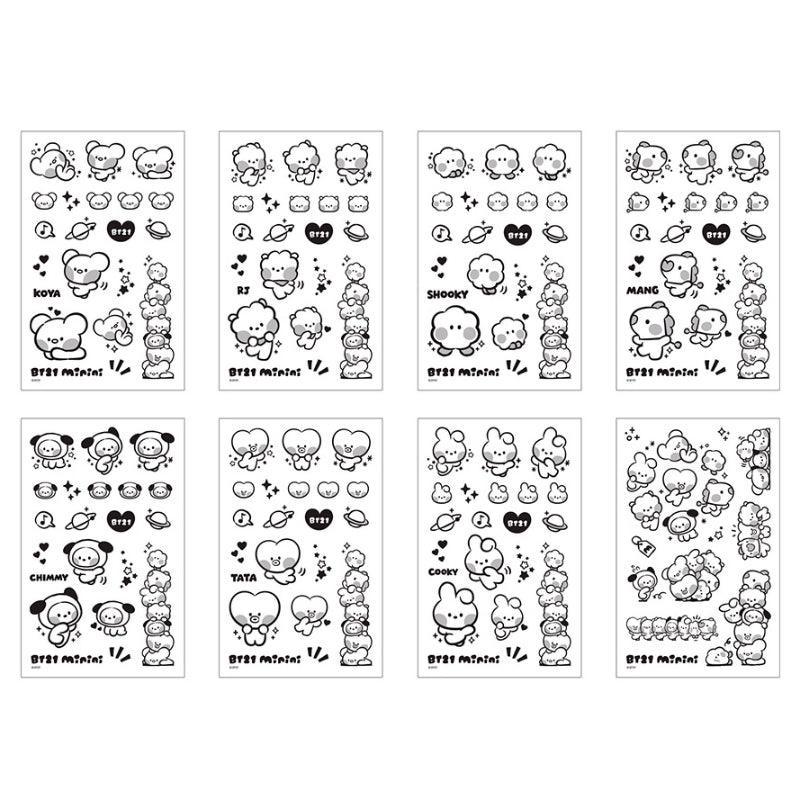 Monopoly x BT21 - Minini Tattoo Sticker - Kgift.shop