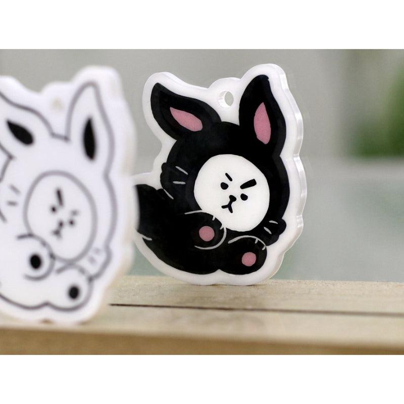 Monopoly x BT21 - Acrylic Simple Keyring - Black Rabbit - Kgift.shop