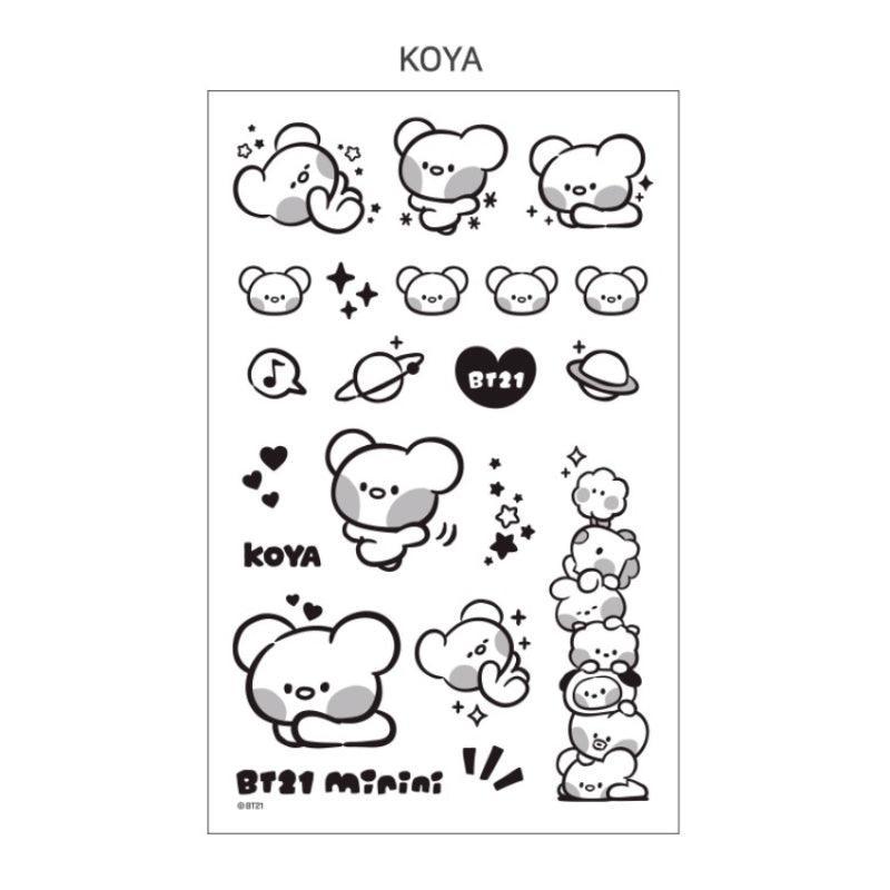 Monopoly x BT21 - Minini Tattoo Sticker - Kgift.shop