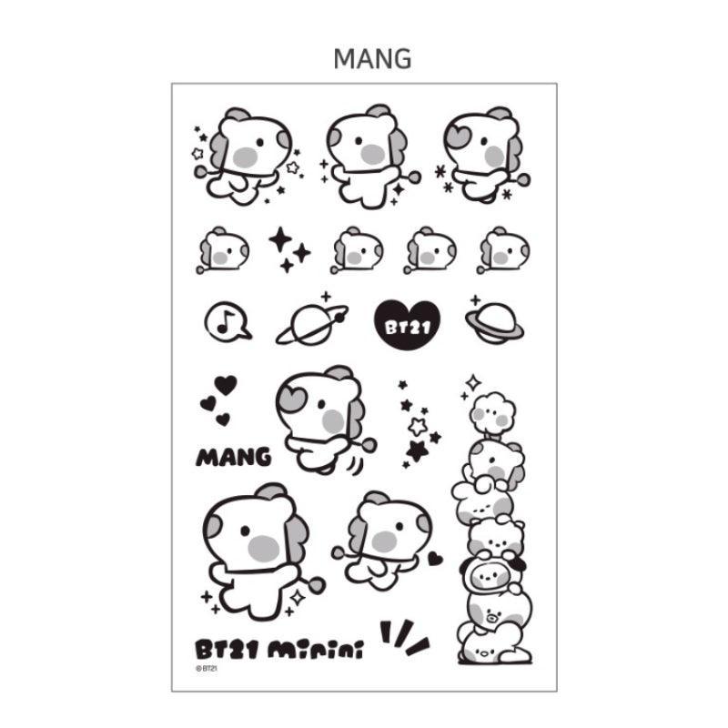 Monopoly x BT21 - Minini Tattoo Sticker - Kgift.shop