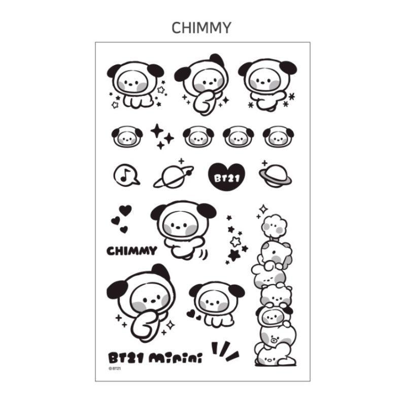 Monopoly x BT21 - Minini Tattoo Sticker - Kgift.shop