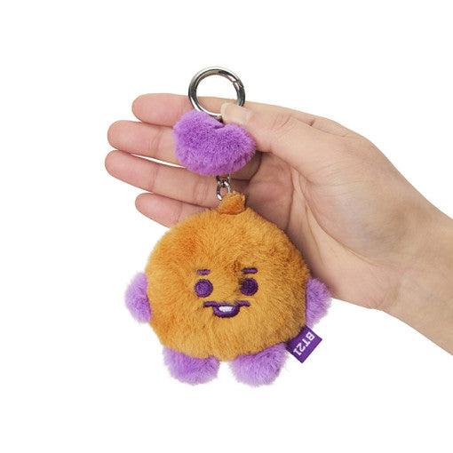Line Friends BT21 Baby Flat Fur Purple Heart Edition Face Bag Charm Doll - Kgift.shop