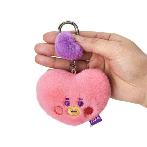 Line Friends BT21 Baby Flat Fur Purple Heart Edition Face Bag Charm Doll - Kgift.shop