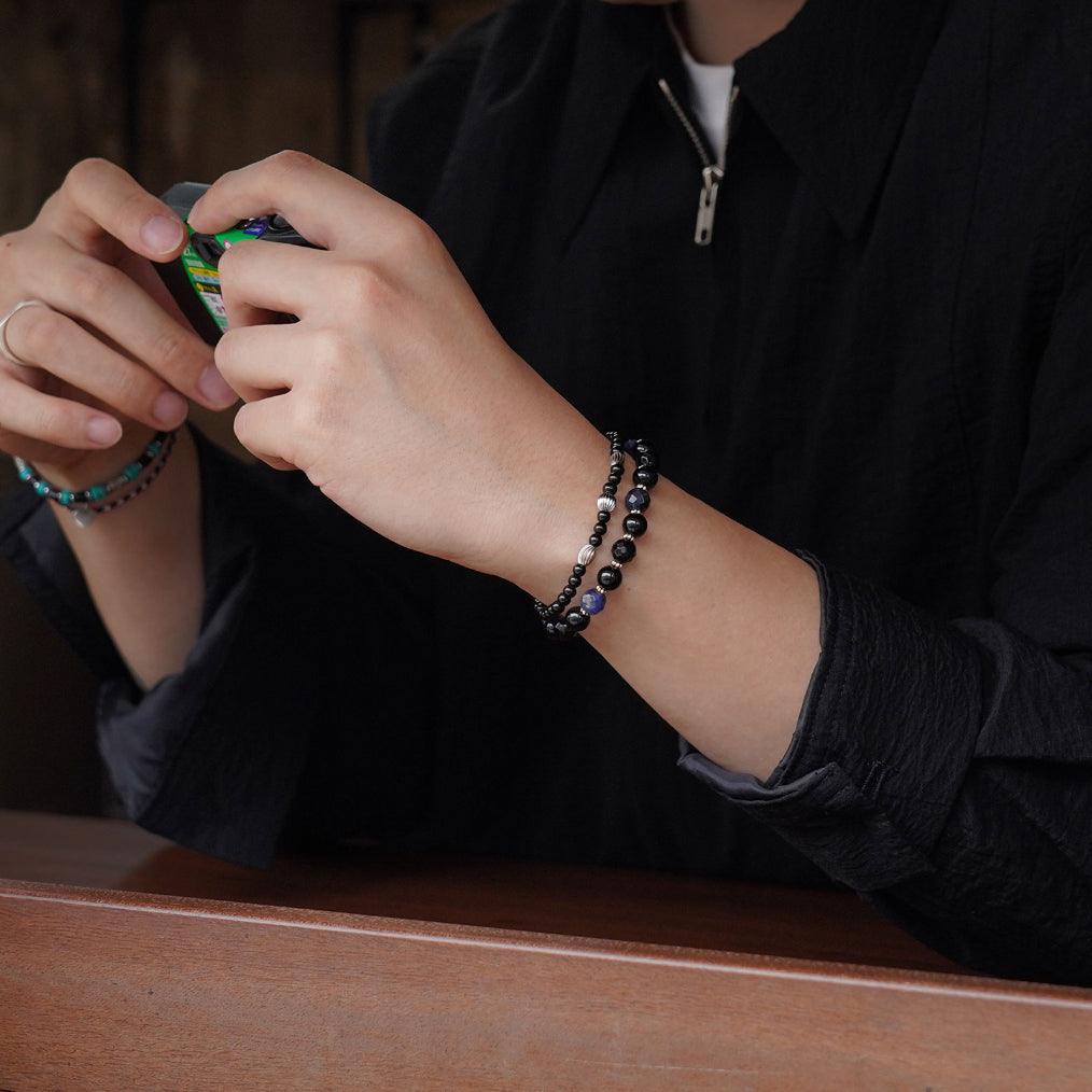 Delixir Thin Onyx Layered Bracelet JK Pick! - Kgift.shop