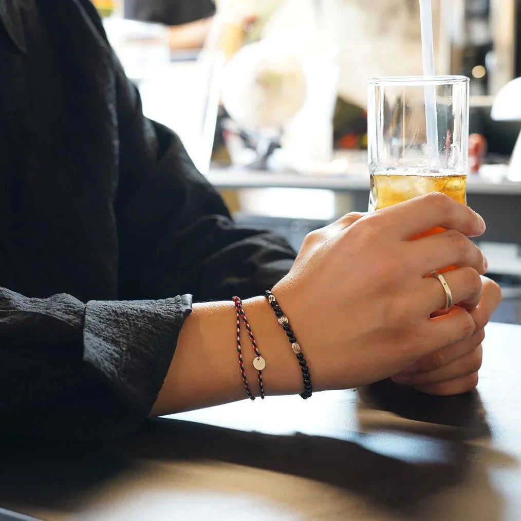 Delixir Thin Onyx Layered Bracelet JK Pick! - Kgift.shop