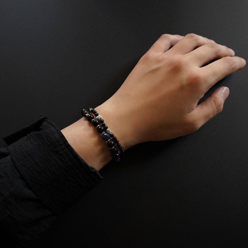 Delixir Thin Onyx Layered Bracelet JK Pick! - Kgift.shop