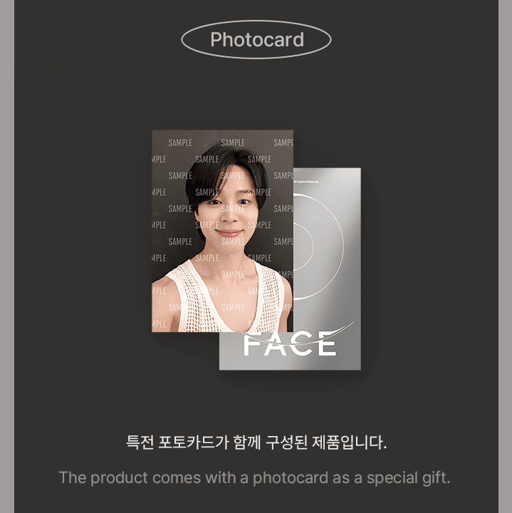 Jimin 'FACE' Official Merch- Knit (Ivory) + Jimin Photocard PO1 - Kgift.shop