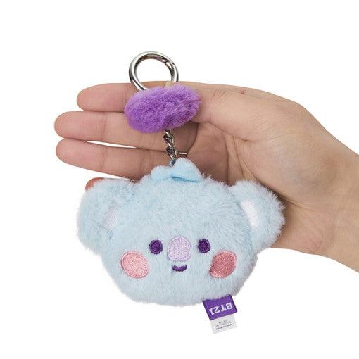 Line Friends BT21 Baby Flat Fur Purple Heart Edition Face Bag Charm Doll - Kgift.shop