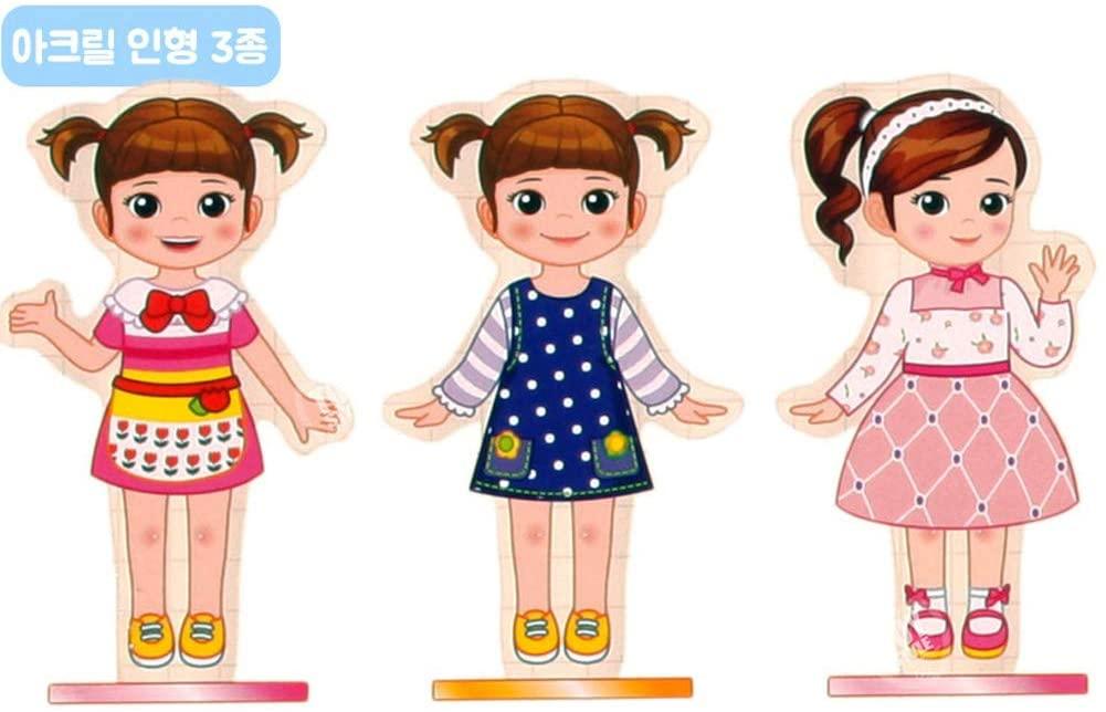 Kongsuni Dress up Sticker Pretend Play Set Coordination Costume
