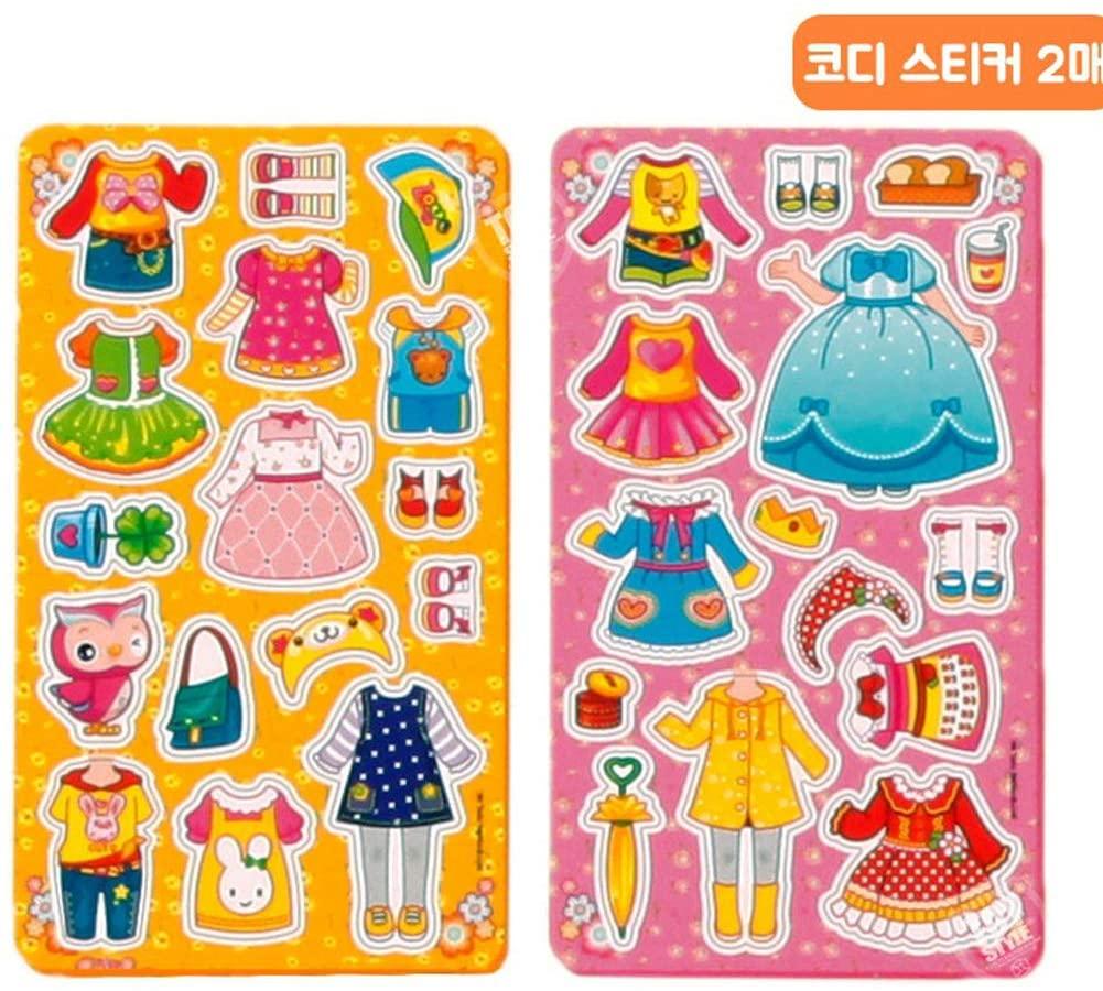 Kongsuni Dress up Sticker Pretend Play Set Coordination Costume