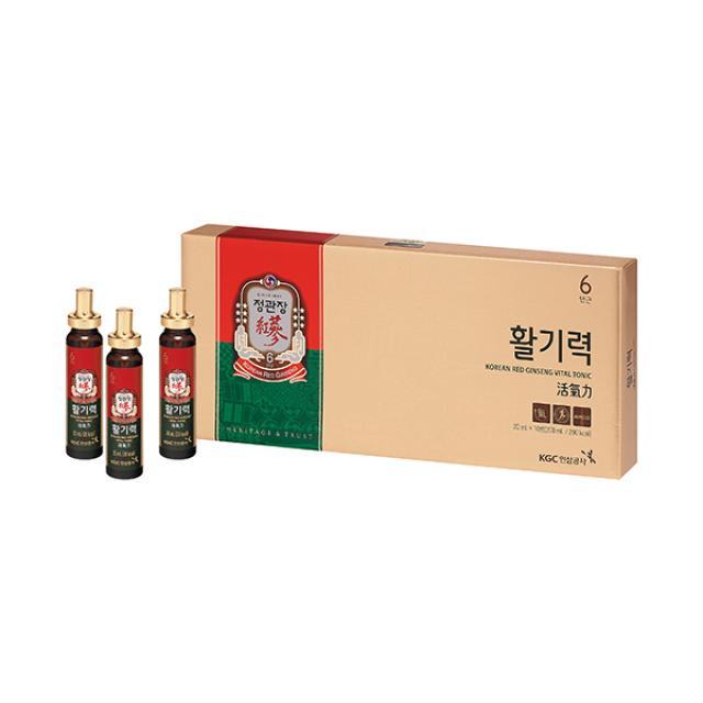 [KGC Cheong Kwan Jang] Hwal Gi Ruk Korean Red Ginseng Vital Tonic for  Wellness Recovery - 20ml x 10 Bottles