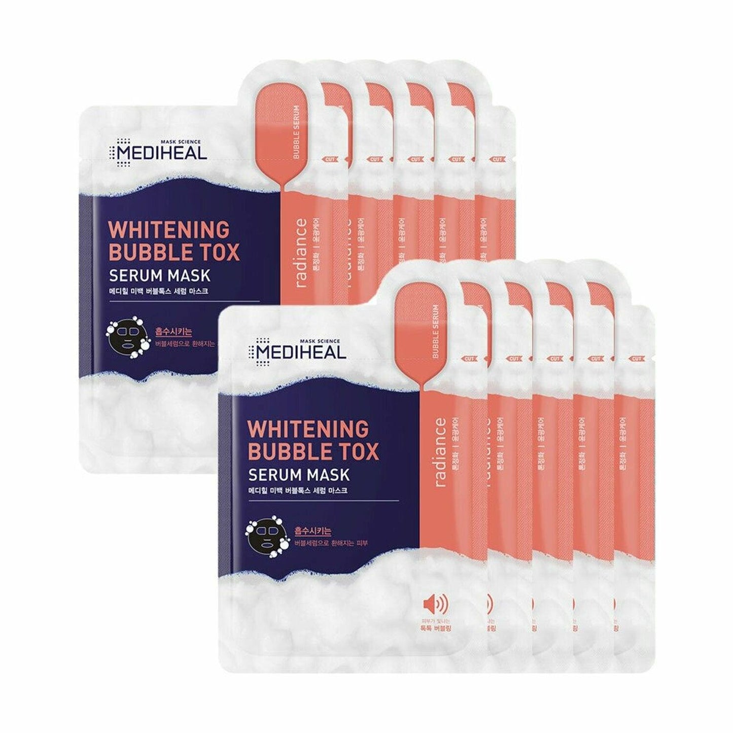 MEDIHEAL Whitening Bubble Tox Serum Mask Sheet 10P - Kgift.shop