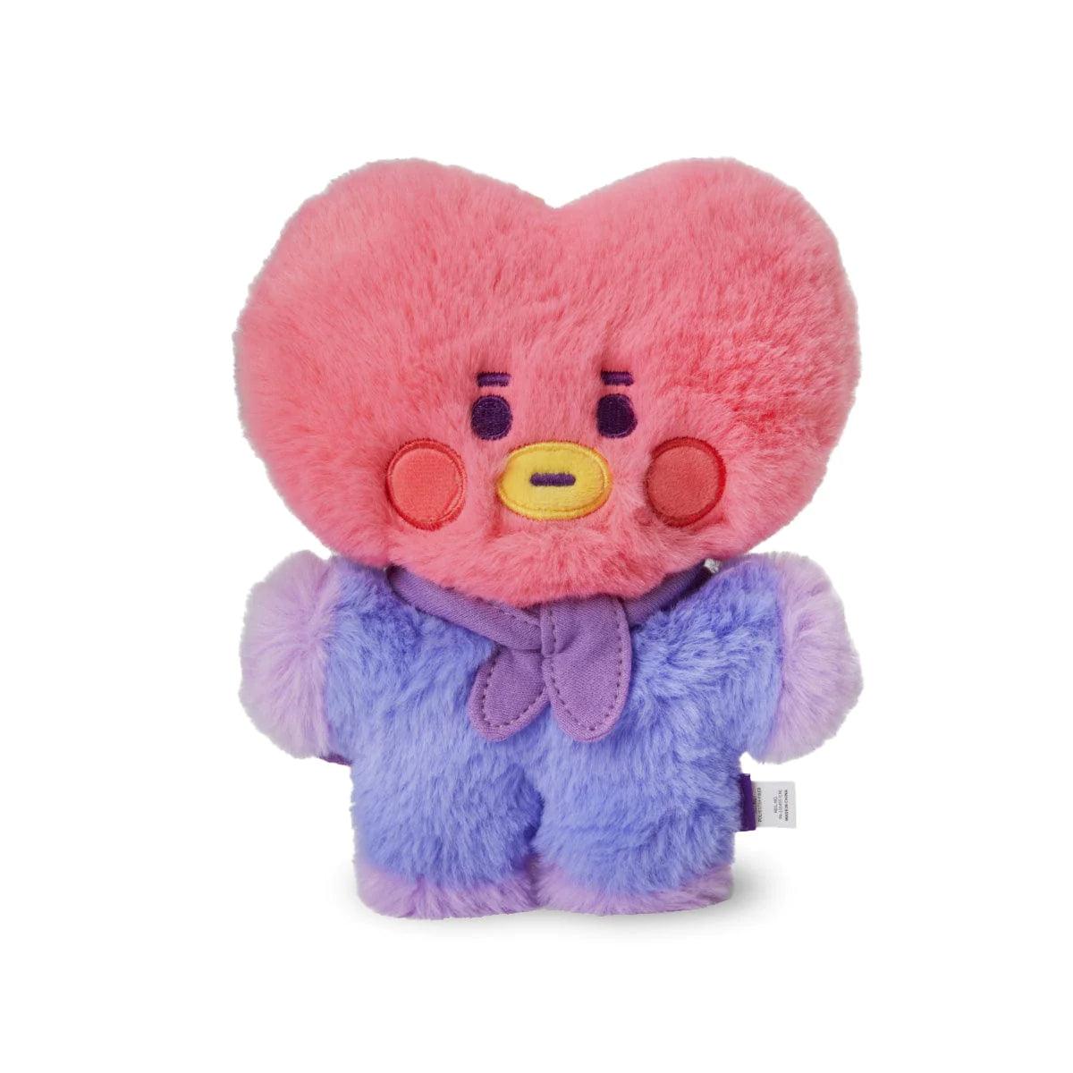 Line Friends BT21 Baby Flat Fur Purple Heart Edition Standing Doll - Kgift.shop