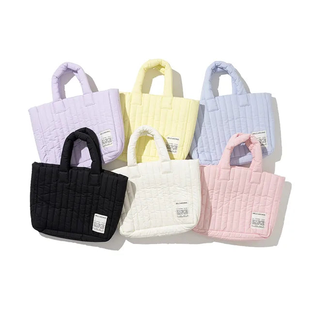 [24SS New] Released [Exclusive] Milo Lofty Square Quilted Padded Shoulder Tote Bag 17 Types