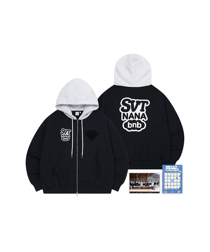 [Pre-order] NANA bnb with Seventeen Official Merch ( Zip-Up Hoodie, Jogger Pants, Slipper)