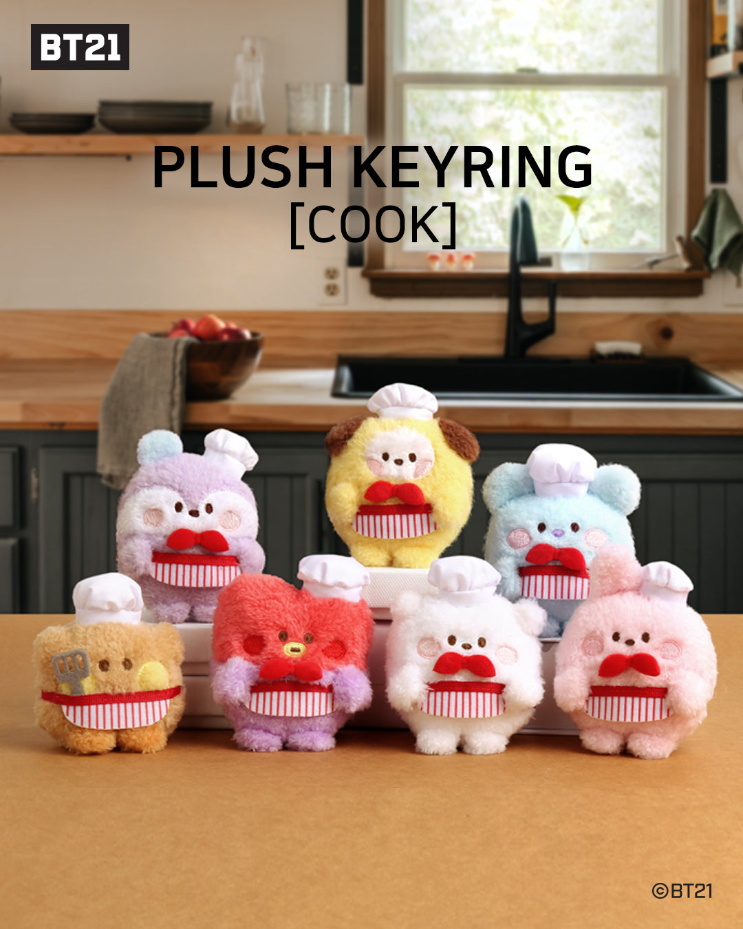 Monopoly Bt21 Plush Keyring [Cook]