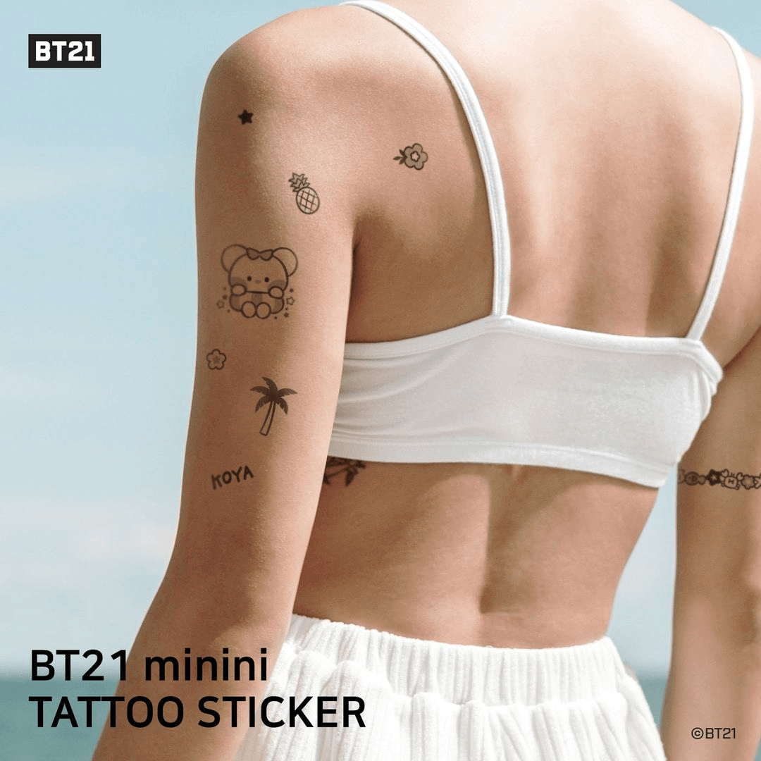 Monopoly BT21 Minini Temporary Tattoo Stickers